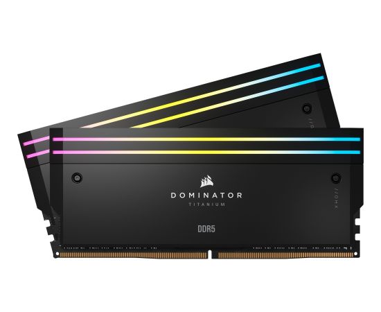 Corsair DDR5 - 32GB - 6000 - CL - 40 (2x 16 GB) dual kit, RAM (black, CMP32GX5M2B6000C30, Dominator Titanium, INTEL XMP)