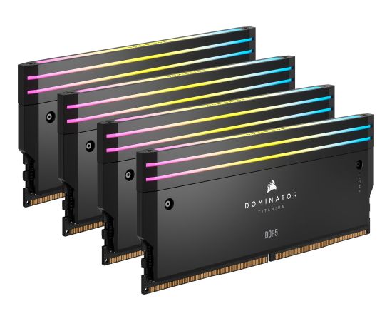 Corsair DDR5 - 96GB - 6000 - CL - 30 (4x 24 GB) quad kit, RAM (black, CMP96GX5M4B6000C30, Dominator Titanium, INTEL XMP)