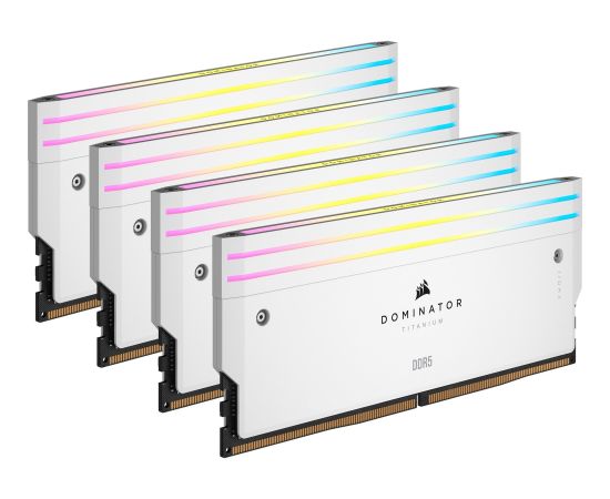 Corsair DDR5 - 64GB - 6000 - CL - 36 (4x 16 GB) quad kit, RAM (white, CMP64GX5M4B6000C36W, Dominator Titanium, INTEL XMP)