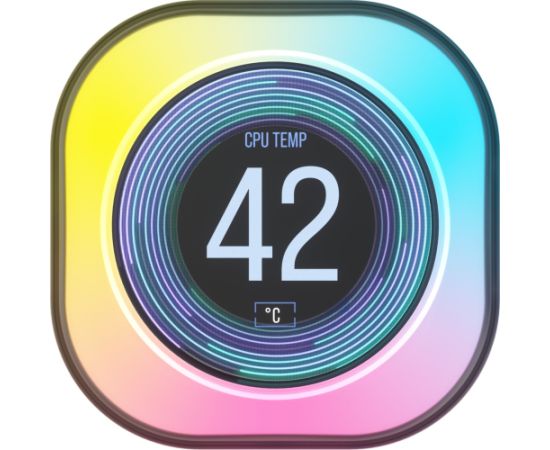 Corsair iCUE Link AIO LCD screen module, monitor (zero cm (zero inch), white, for iCUE Link AIO water cooling systems) Охлаждение процессора