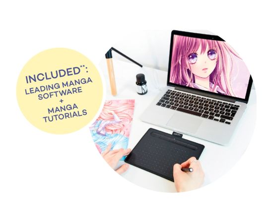 Wacom Intuos S with Bluetooth, graphics tablet (black, Manga Edition)