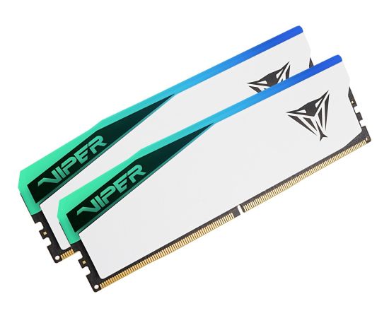 Patriot DDR5 - 32GB - 7000 - CL - 38 (2x 16 GB) dual kit, RAM (white, PVER532G70C38KW, Viper Elite 5 RGB, INTEL XMP)