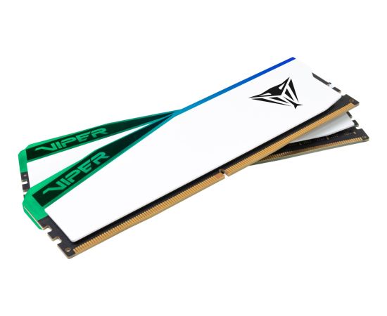 Patriot DDR5 - 32GB - 7000 - CL - 38 (2x 16 GB) dual kit, RAM (white, PVER532G70C38KW, Viper Elite 5 RGB, INTEL XMP)