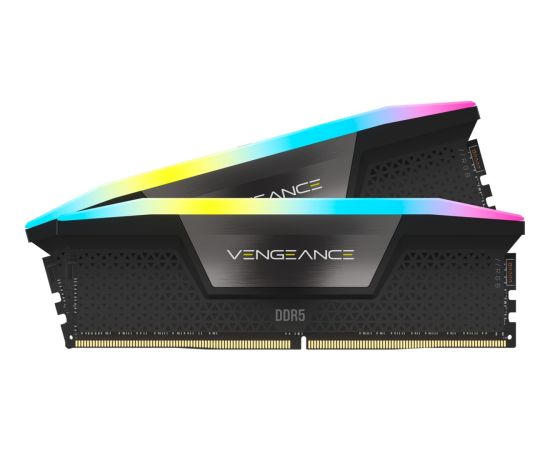 Corsair DDR5 - 96GB - 5600 - CL - 40 (2x 48 GB) dual kit, RAM (black, CMH96GX5M2B5600C40, Vengeance RGB, INTEL XMP)