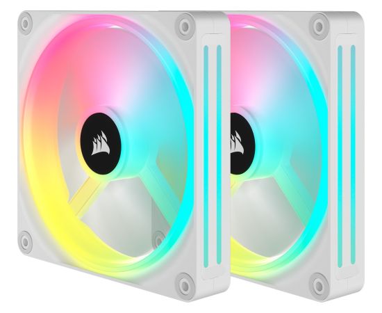Corsair iCUE LINK QX140 RGB 140mm PWM Fan Case Fan (White, Starter Kit) Korpusu dzesēšana