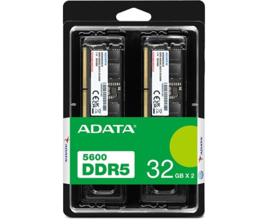 ADATA DDR5 - 32GB - 5600 - CL - 46 (2x 16 GB) dual kit, RAM (black, AD5U560032G-DT, Premier Tray)