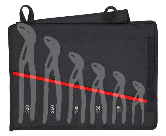 KNIPEX Cobra set, 5 pieces, pliers set (black, serrated grip surfaces, integrated clamp protection)