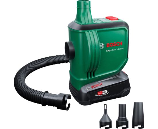 Bosch cordless air pump EasyInflate 18V-500, 18V (green/black, Li-ion battery 2.0Ah, POWER FOR ALL ALLIANCE)