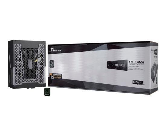 Seasonic PRIME TX-1600, PC power supply (black, 2x 12VHPWR, 6x PCIe, cable management, 1600 watts)