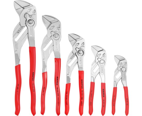 KNIPEX pliers wrench set 00 19 55 S4, pliers set (red, 5 pieces)