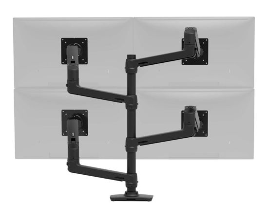 Ergotron LX Dual Monitor Arm, monitor mount (black)