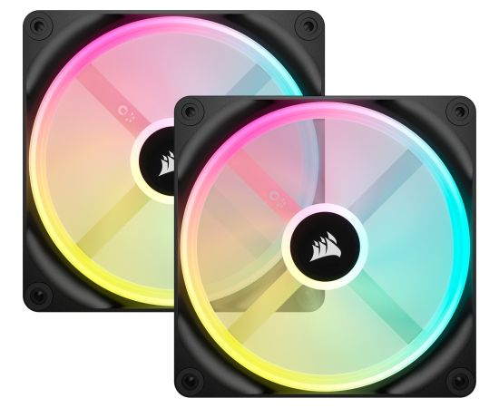 Corsair iCUE LINK QX140 RGB 140mm PWM Fan Case Fan (Black Starter Kit) Korpusu dzesēšana