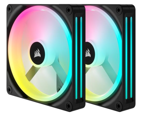 Corsair iCUE LINK QX140 RGB 140mm PWM Fan Case Fan (Black Starter Kit) Korpusu dzesēšana