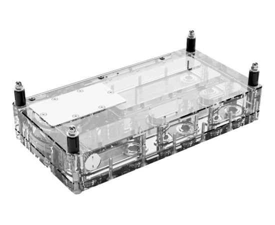 Alphacool Core Distro Plate 240 links VPP/D5, distributor (transparent/silver, integrated reservoir)