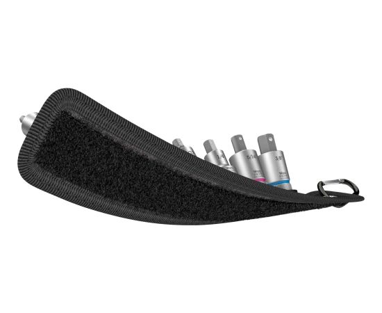 Wera Belt B Imperial 1 Zyklop bit nut set, hexagon socket, socket wrench (black, 9 pieces, 3/8, with holding function)