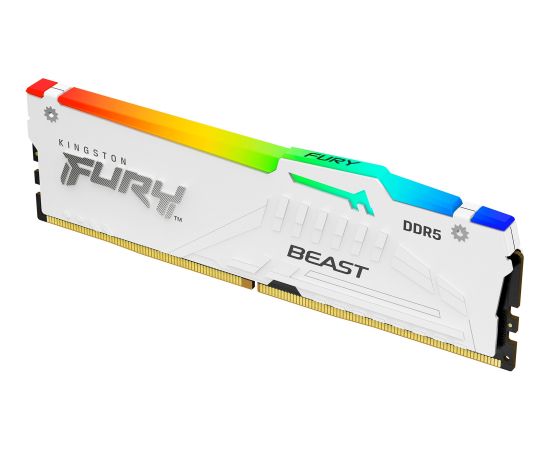 Kingston FURY DDR5 - 64GB -6000 - CL - 36 (2x 32 GB) dual kit, RAM (white, KF560C36BWEAK2-64, Beast RGB, INTEL XMP, AMD EXPO)