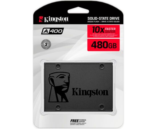 Kingston A400 480GB 10s (SATA 6Gb/s - 2.5 form factor)
