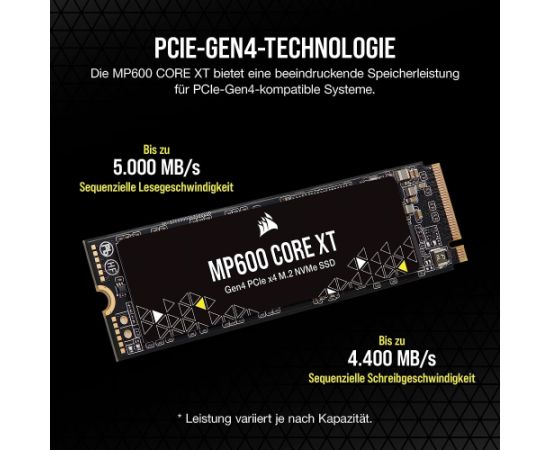 Corsair MP600 CORE XT 4 TB SSD - PCIe 4.0 x4, NVMe 1.4, M.2 2280