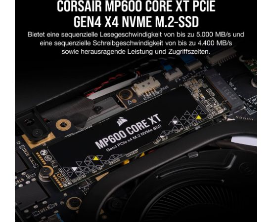 Corsair MP600 Core XT 1 TB, SSD (Black, PCIe 4.0 X4, NVME 1.4, M.2 2280)