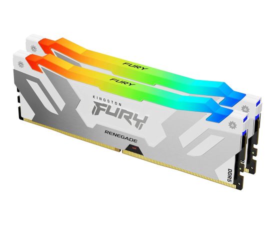 Kingston FURY 32 GB DDR5-6800 Kit, memory (white, KF568C36RWAK2-32, Renegade RGB, XMP)