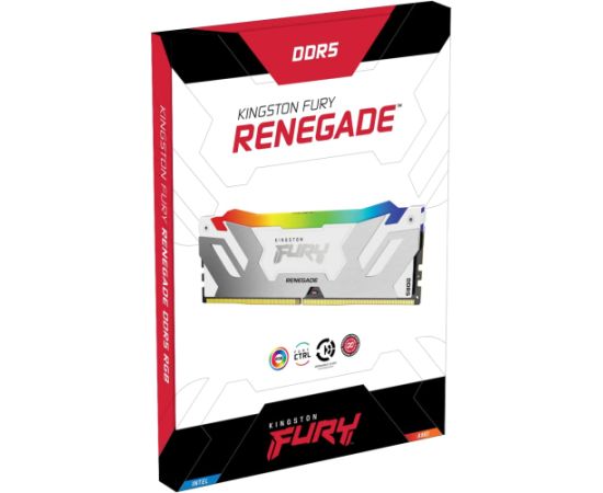 Kingston FURY 32 GB DDR5-6400 Kit, memory (white, KF564C32RWAK2-32, Renegade RGB, XMP)