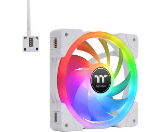 Thermaltake SWAFAN EX12 RGB PC Cooling Fan White TT Premium Edition, case fan (white, pack of 3, incl. controller)