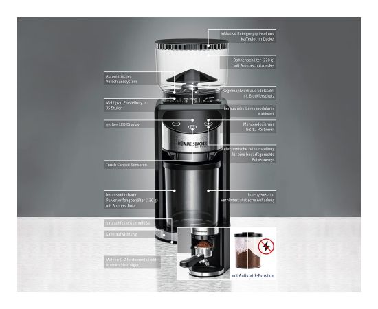Rommelsbacher coffee grinder EKM 400 (black/silver)