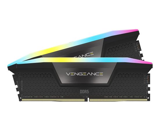 Corsair 48 GB DDR5-5200 Kit, memory (black, CMH48GX5M2B5200C38, Vengeance RGB, XMP)