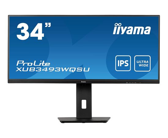 iiyama ProLite XUB3493WQSU-B5, LED monitor (86 cm (34 inch), black, QHD, 75 Hz, HDMI)