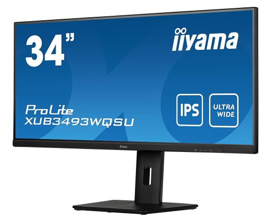 iiyama ProLite XUB3493WQSU-B5, LED monitor (86 cm (34 inch), black, QHD, 75 Hz, HDMI)