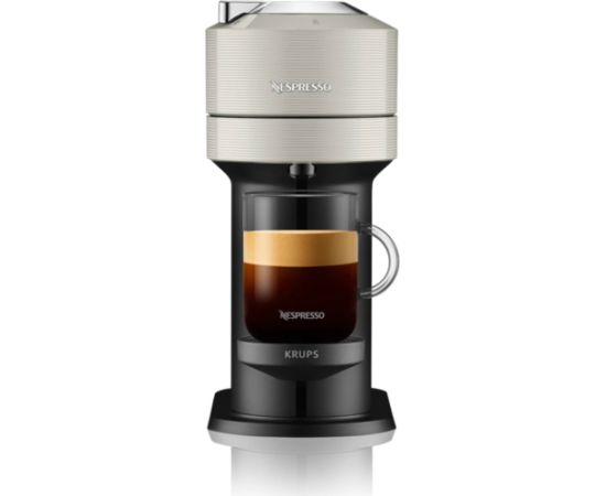 Krups Nespresso Vertuo Next & Aeroccino XN911B, capsule machine (light grey/black)