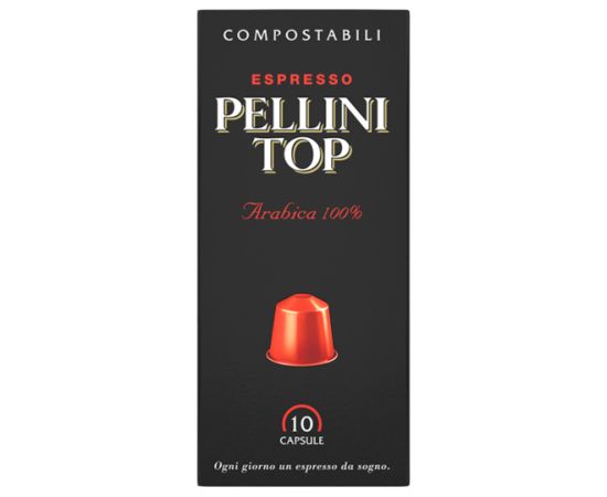Pellini Top Nespresso Ground coffee capsules Coffee Capsules for Nespresso coffee machines, 10 capsules, 100% Arabica, 50 g