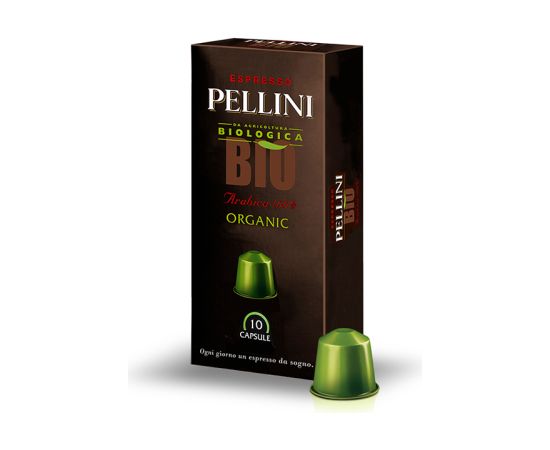 Pellini Top Bio Ground coffee capsules Coffee Capsules for Nespresso coffee machines, 10 capsules, 100% Arabica, 50 g