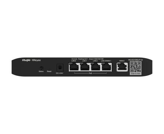 Ruijie RG-EG105G-P V2 ~ Gigabit PoE maršrutētājs 4GE(PoE)+1GE(WAN/LAN)(PoE 54W)