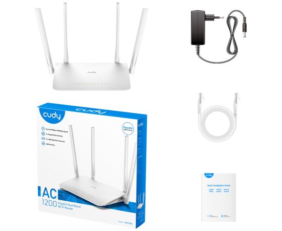 Cudy WR1300 wireless router Gigabit Ethernet Dual-band (2.4 GHz / 5 GHz) White