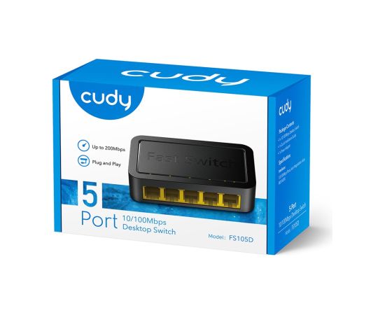 Cudy FS105D network switch Fast Ethernet (10/100) Black