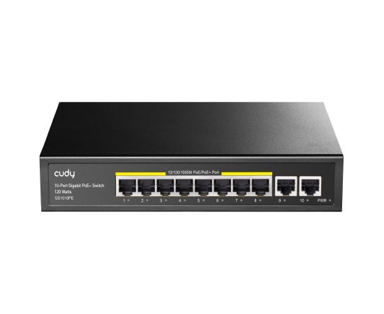 Cudy GS1010PE network switch Gigabit Ethernet (10/100/1000) Power over Ethernet (PoE) Black