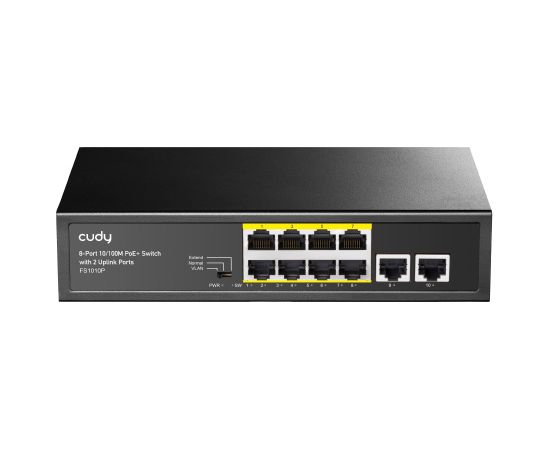 Cudy FS1010P network switch Fast Ethernet (10/100) Power over Ethernet (PoE) Black