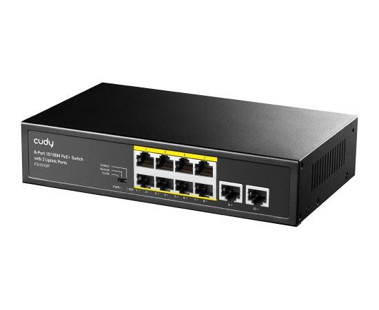 Cudy FS1010P network switch Fast Ethernet (10/100) Power over Ethernet (PoE) Black