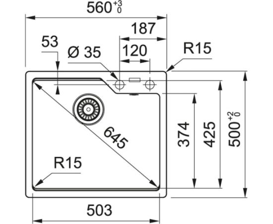 Franke Urban UBG 610-56 Fragranīta Iebūvējamā Virtuves Izlietne Balta