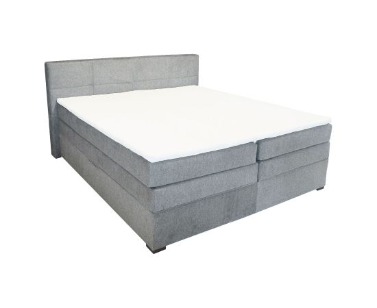 Kontinentālā gulta TENNESSI STORAGE 180x200cm, pelēks Gultas ar veļas kasti