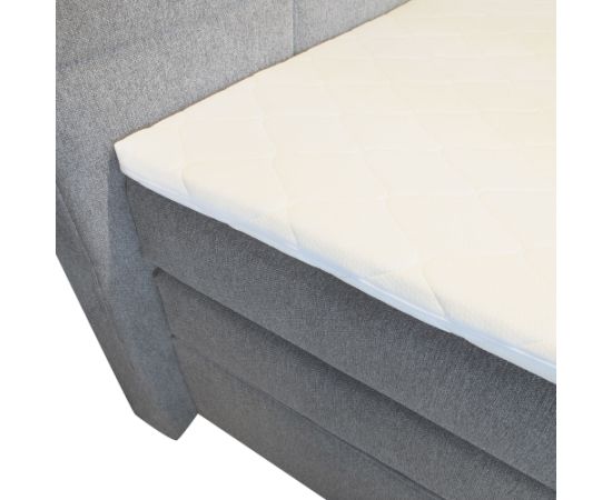 Kontinentālā gulta TENNESSI STORAGE 180x200cm, pelēks Gultas ar veļas kasti