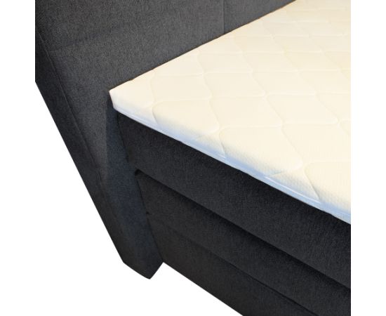 Kontinentālā gulta TENNESSI STORAGE 180x200cm, pelēks Gultas ar veļas kasti