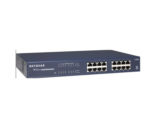 Netgear Switch JGS516 Unmanaged, Rack mountable, 1 Gbps (RJ-45) ports quantity 16, Power supply type Single Коммутаторы (Switch)