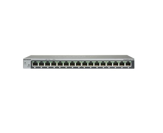 Netgear Switch GS116 Unmanaged, Desktop, 1 Gbps (RJ-45) ports quantity 16, Power supply type External