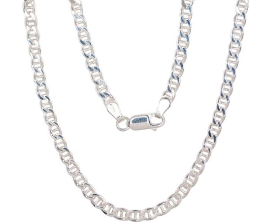 Серебряная цепочка Марина 3.9 мм, алмазная обработка граней #2400080, Серебро 925°, длина: 55 см, 13.3 гр.