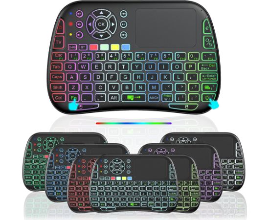 Компактная беспроводная клавиатура Fusion NGAGE с тачпадом и разноцветной подсветкой для Android | iOS | TV | PC