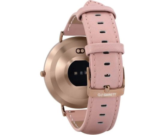 Išmanusis laikrodis su lietuvišku meniu Garett Verona gold-pink leather