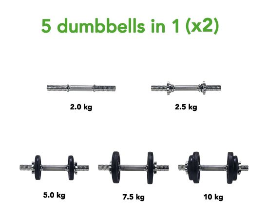 "Tunturi" 20 kg hanteles komplekts