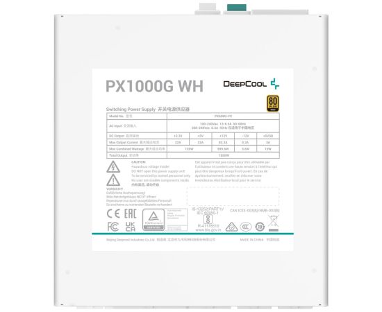 DeepCool PX1000G WH power supply unit 1000 W 20+4 pin ATX ATX White